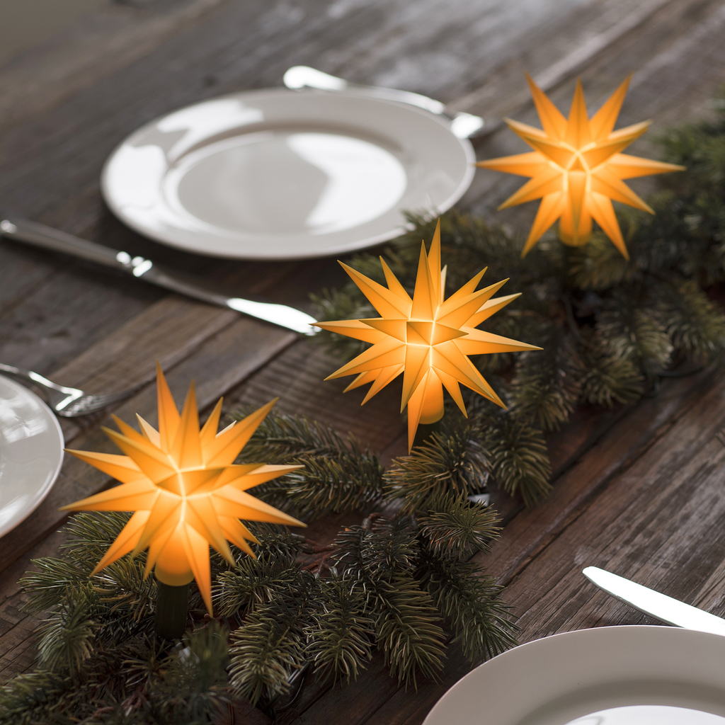 Herrnhuter Sternen-Lichterkette Gelb Herrnhuter Sternen-Lichterkette Gelb