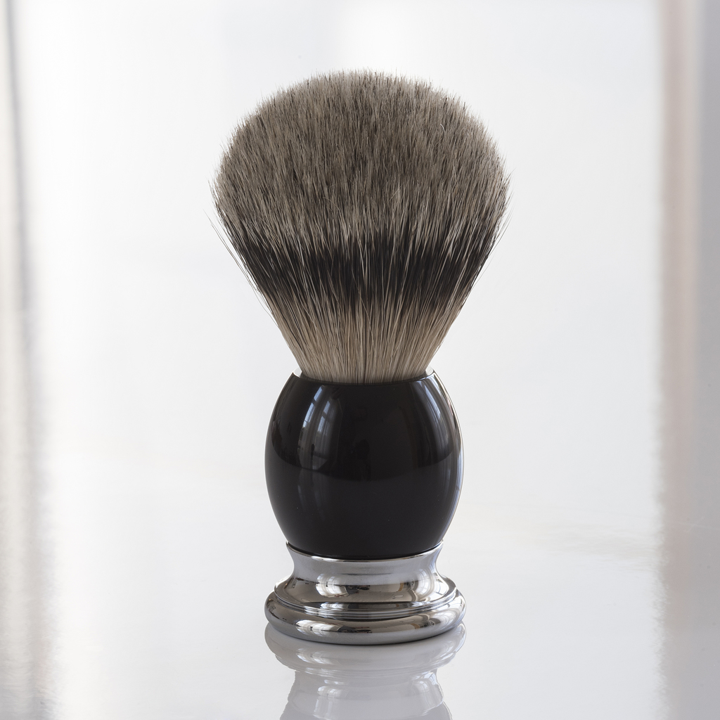 Mühle Rasierpinsel Dachszupf Silberspitzen Schwarz Mühle Rasierpinsel Dachszupf Silberspitzen Schwarz