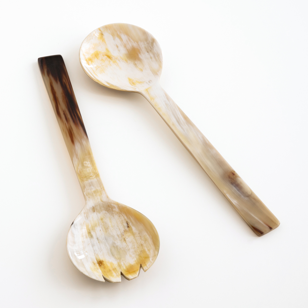 Salatbesteck Horn - 2 Salatbesteck Horn - 2