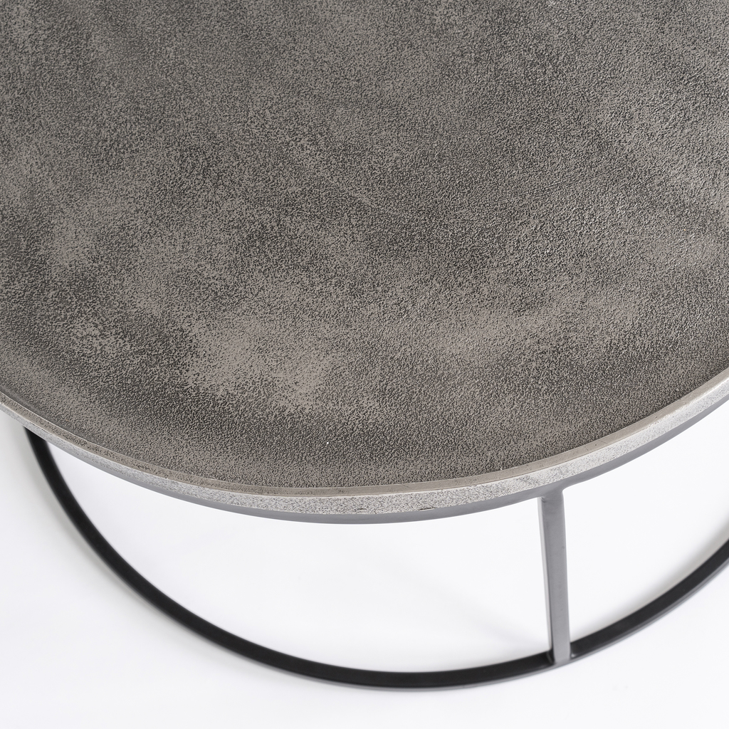 Couchtisch Madras rund 69 cm Zinngrau