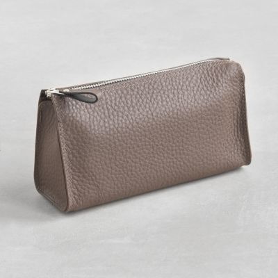 Hammann Kosmetiktasche Kalbsleder Taupe
