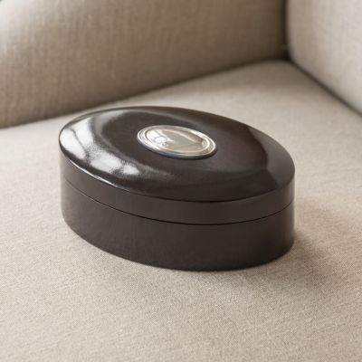 CAF Lederdose oval - 2