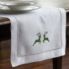 Tischläufer 180 x 50 cm Grüner Hirsch Leinen - 2