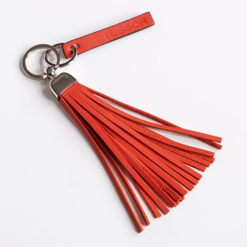 Tussor Schlüsselanhänger Tassel Rot