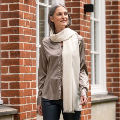 Kashmir Loom x Torquato Pashmina-Schal Ivory - 3