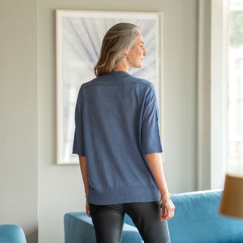 Sunday in Bed X Torquato Cardigan Baby Dusty Blue M - 4
