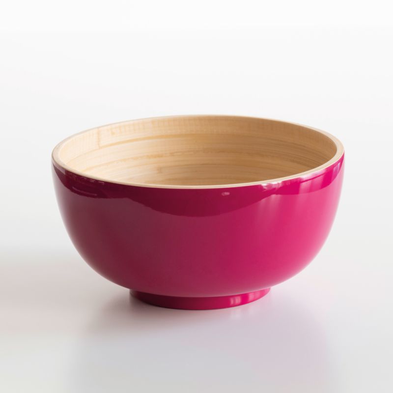 Bambus Salatschüssel S Pink