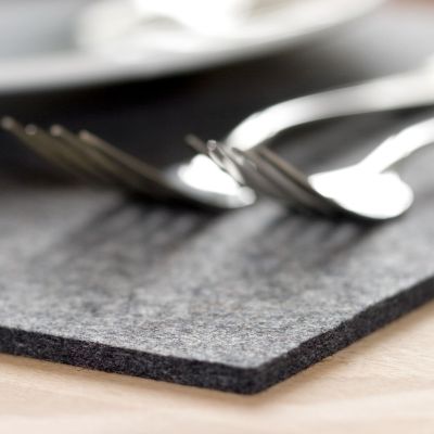 Filzuntersetzer 25x25 cm grau - 2