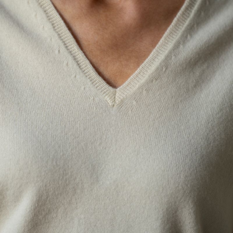 William Lockie X Torquato V-Ausschnitt Kaschmir White XL - 4