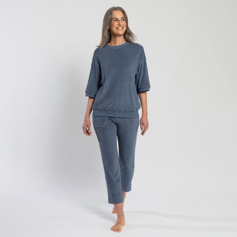 Sunday in Bed X Torquato Shirt Ivy Frottee Dusty Blue L - 4