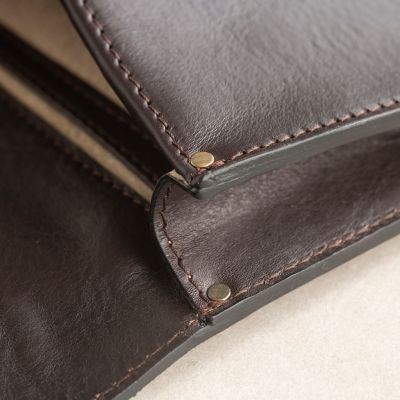 Hammann Underarm Document Case aus Stierleder Dunkelbraun - 3