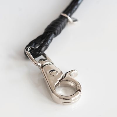 Schlüsselband aus Leder Schwarz - 2