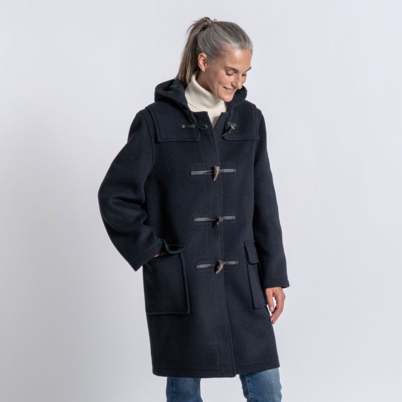 Gloverall Dufflecoat Damen Navy / Blackwatch Tartan S - 2
