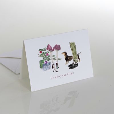 Weihnachtskarte: Be merry and bright