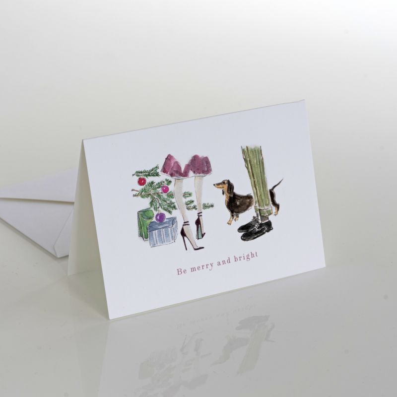 Weihnachtskarte: Be merry and bright