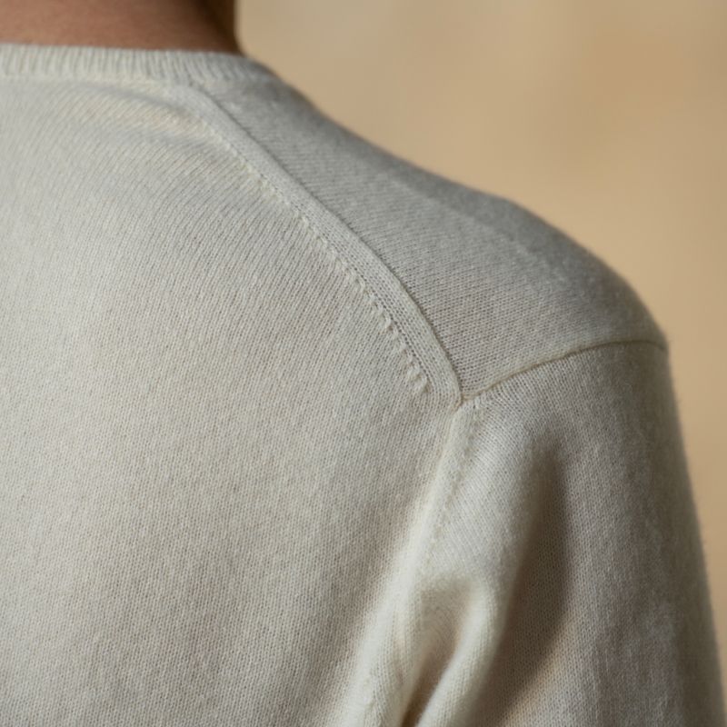 William Lockie X Torquato V-Ausschnitt Kaschmir White XL - 5