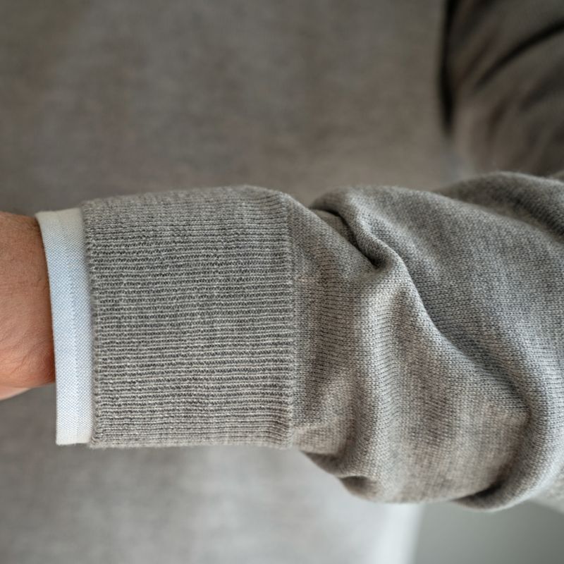 Gran Sasso Rundhals Pullover Grau Gr. 56 - 4
