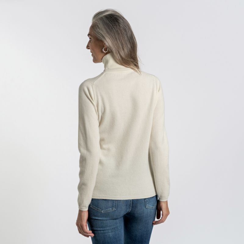 William Lockie X Torquato Rollkragen Kaschmir White L - 2