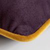 Samt-Kissenhülle Audrey mit Füllung Lila / Gelb - 2