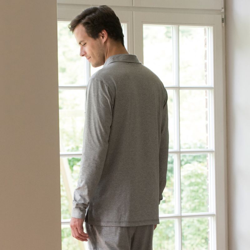 Sunday in Bed X Torquato Pyjamashirt Morris Grau M - 2