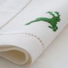 Serviette 50 x 50 cm Grüner Hirsch Leinen - 3