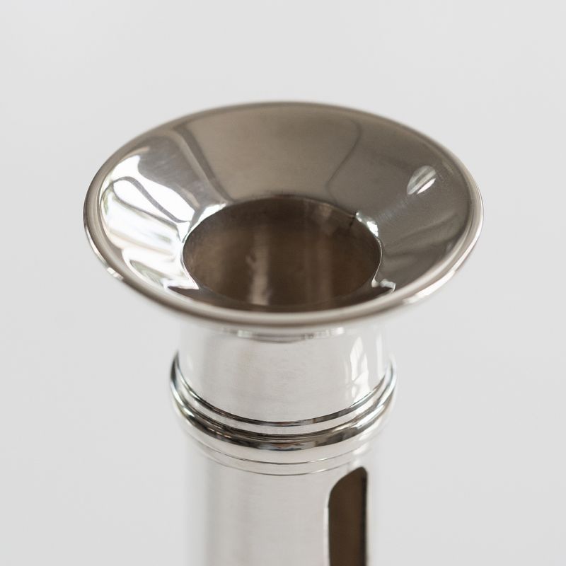 Schiebeleuchter 1830 aus Messing mit Silberauflage - 2