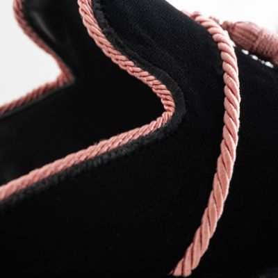 Vestieri Samtslipper Villa Damen Black/Pink Gr. 41 - 4