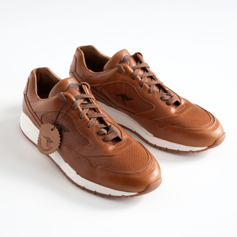 KangaROOS Leder-Sneaker Voltera Ultimate Cognac Gr. 42