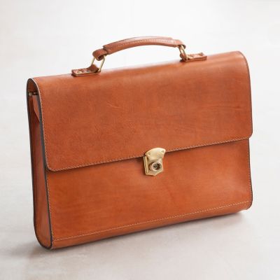 Hammann Aktentasche aus Stierleder Cognac