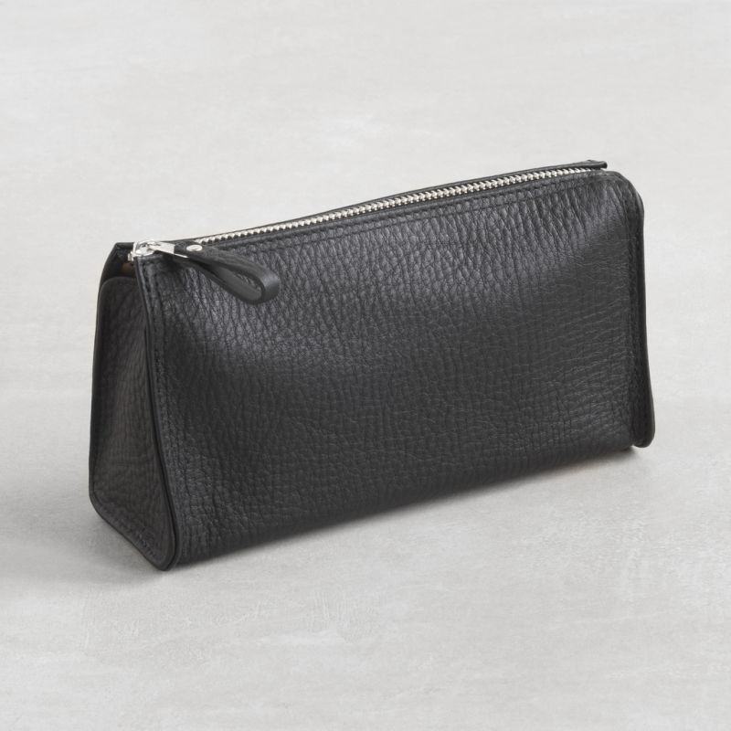 Hammann Kosmetiktasche Kalbsleder Schwarz