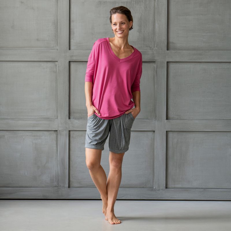Sunday in Bed X Torquato Pyjamahose Mila Shorty Grau L - 3
