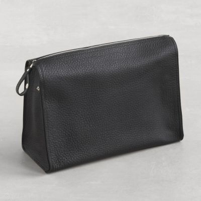 Hammann Kulturtasche Kalbsleder Schwarz