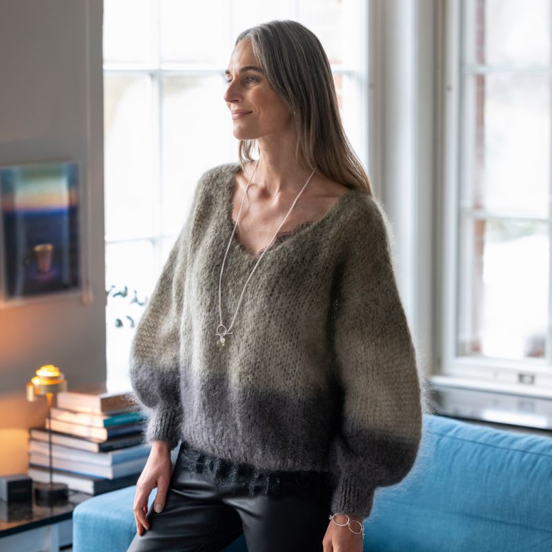 Americandreams Mohair-Pullover Milana Ombre XL - 2