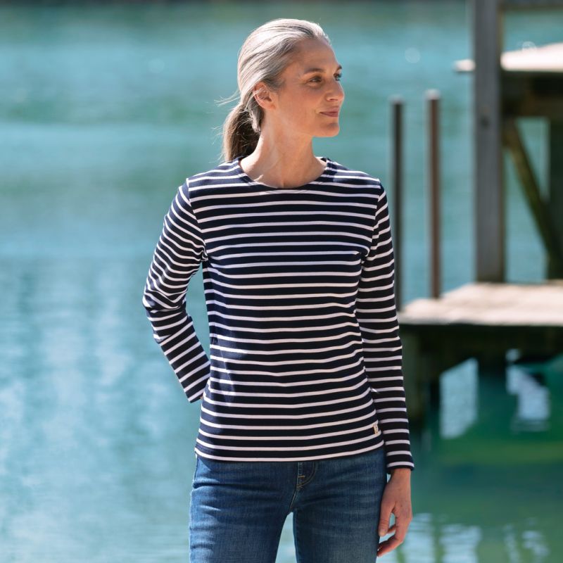 Armor Lux Ringelshirt Marine/Weiß S