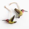 Handgeschnitzter Vogelanhänger Annakolibri