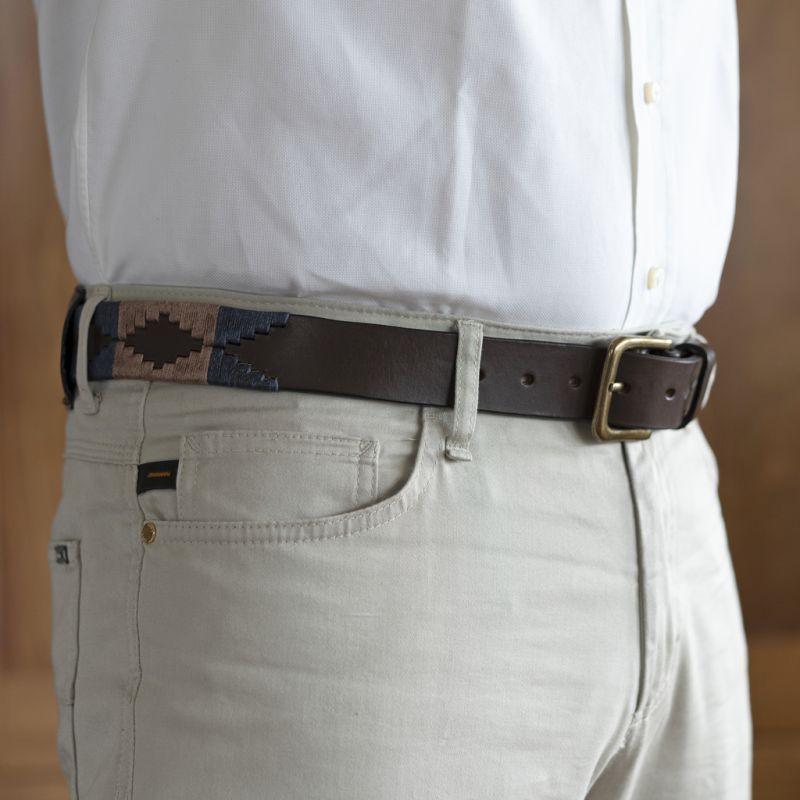 Polo-Gürtel 90 cm Braun/Navy - 2
