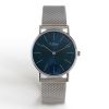 Ole Mathiesen Armbanduhr 1962 Classic 33 silber/blau