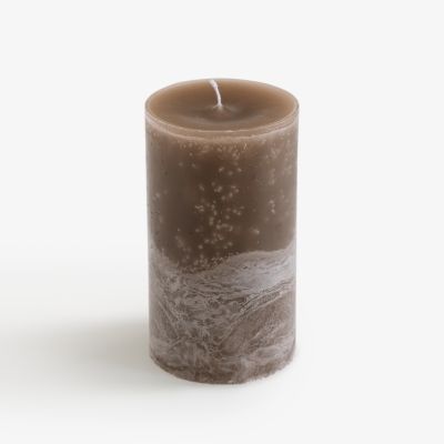 Stumpenkerze 8,6 x 15 cm Taupe