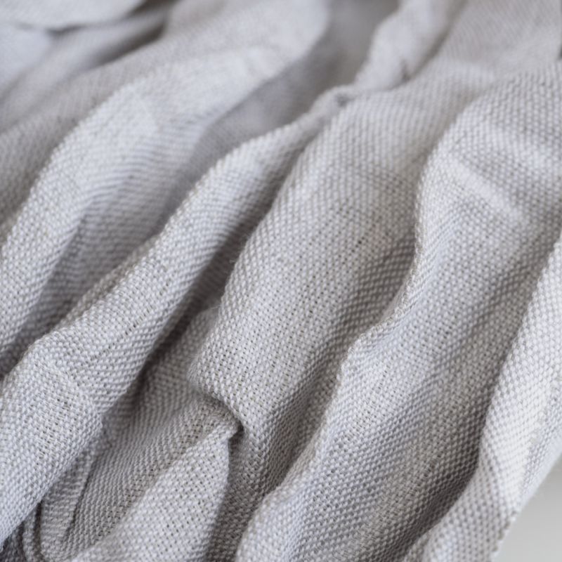 Skila Leinen-Baumwollschal Off/White - 4