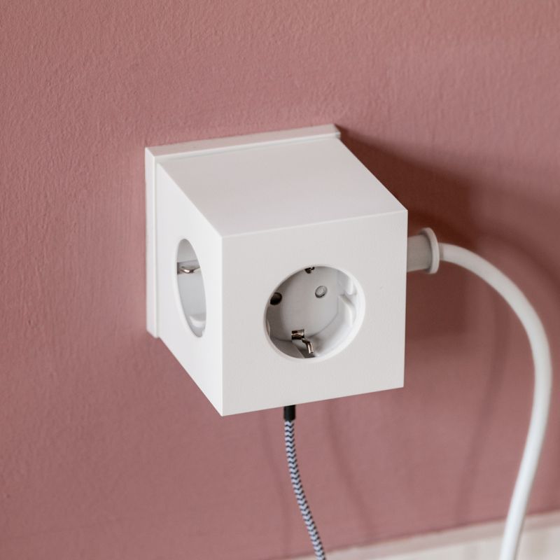 Mehrfachstecker Square 2 ohne Kabel Weiß - 4