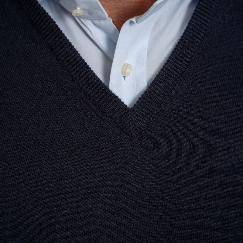 William Lockie X Torquato V-Ausschnitt Kaschmir Dark Navy 56 - 4