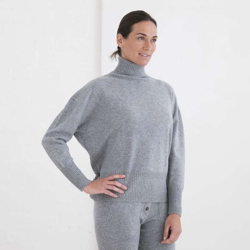 Sunday in Bed X Torquato Merino-Kaschmir-Pullover Grau XL - 3