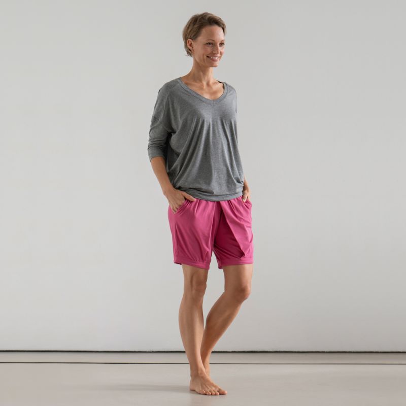 Sunday in Bed X Torquato Pyjamahose Mila Shorty Fuchsia L - 2
