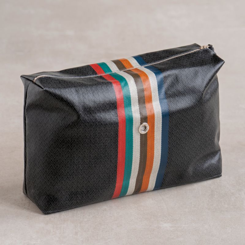 Waschzeugtasche Chevron von Artiga Groß Schwarz - 2