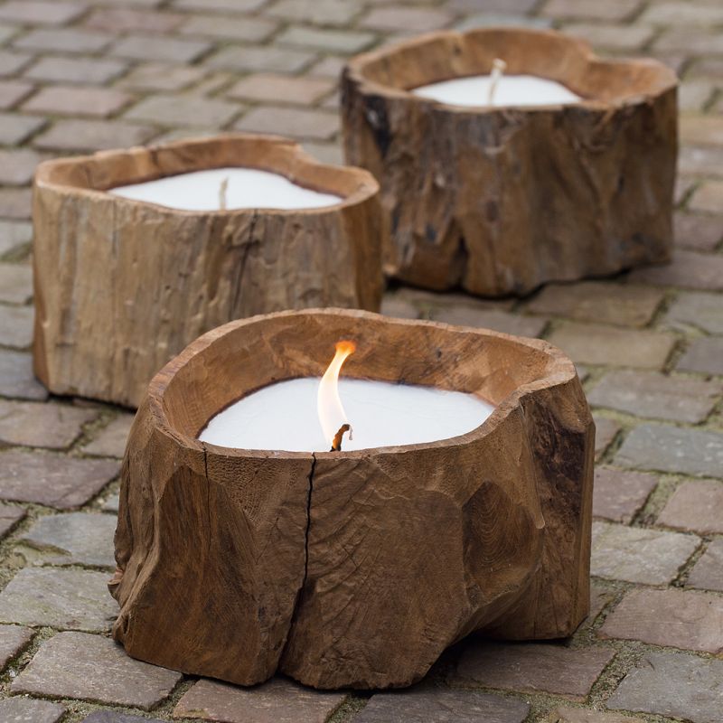 Windlicht Teakwurzel