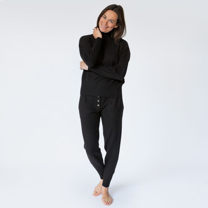 Sunday in Bed X Torquato Kaschmir-Pullover Diane Schwarz M - 4