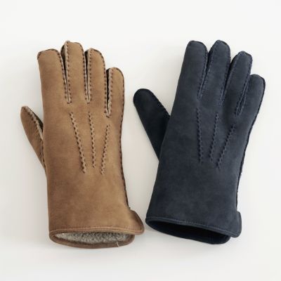 Herrenhandschuhe aus Curly-Lammfell