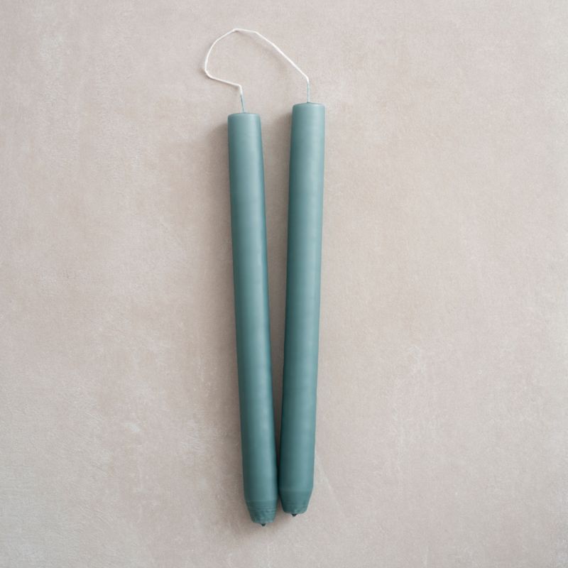 4 Ester & Erik zylindrische Kerzen Petroleum Blue