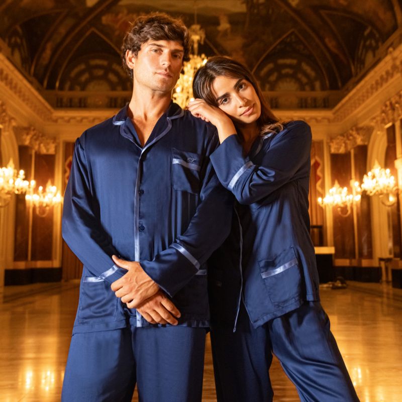 Hoomie Satinpyjama Ducale Herren - 2