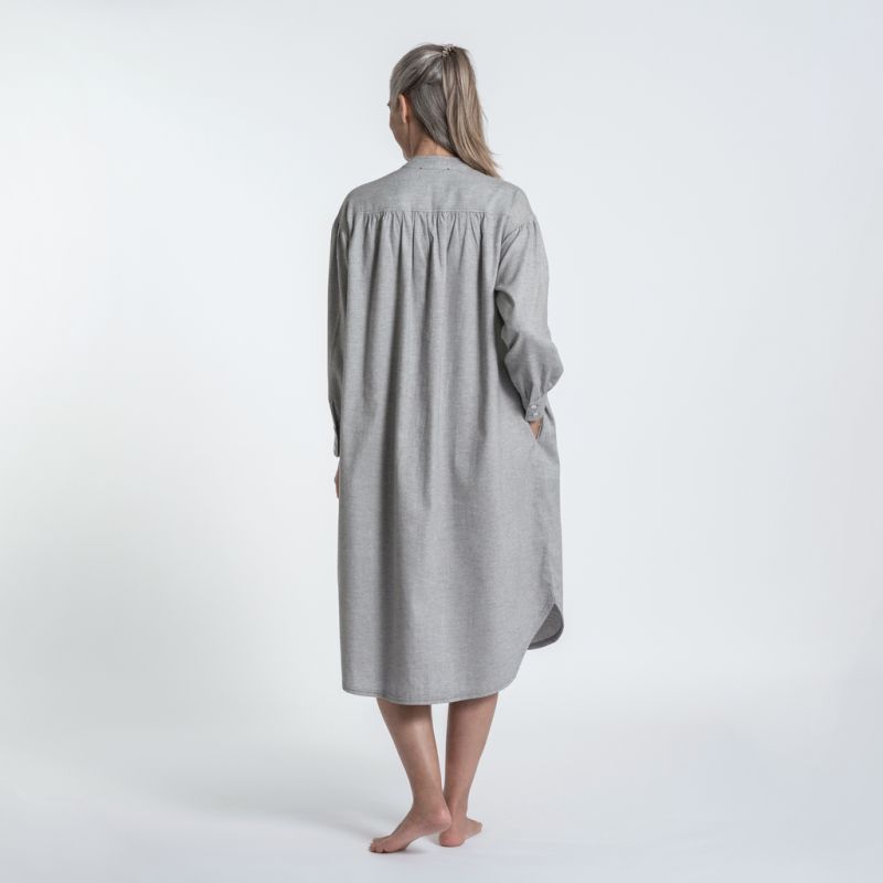 Sunday in Bed X Torquato Nachthemd Hailey Flanell Grau - 3